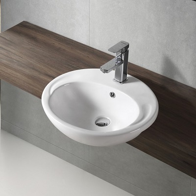 Como Round Semi-recessed Basin 500mm WB5043